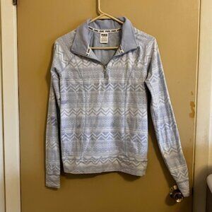 VS PINK Lilac and Cream Zippered Pullover Shirt